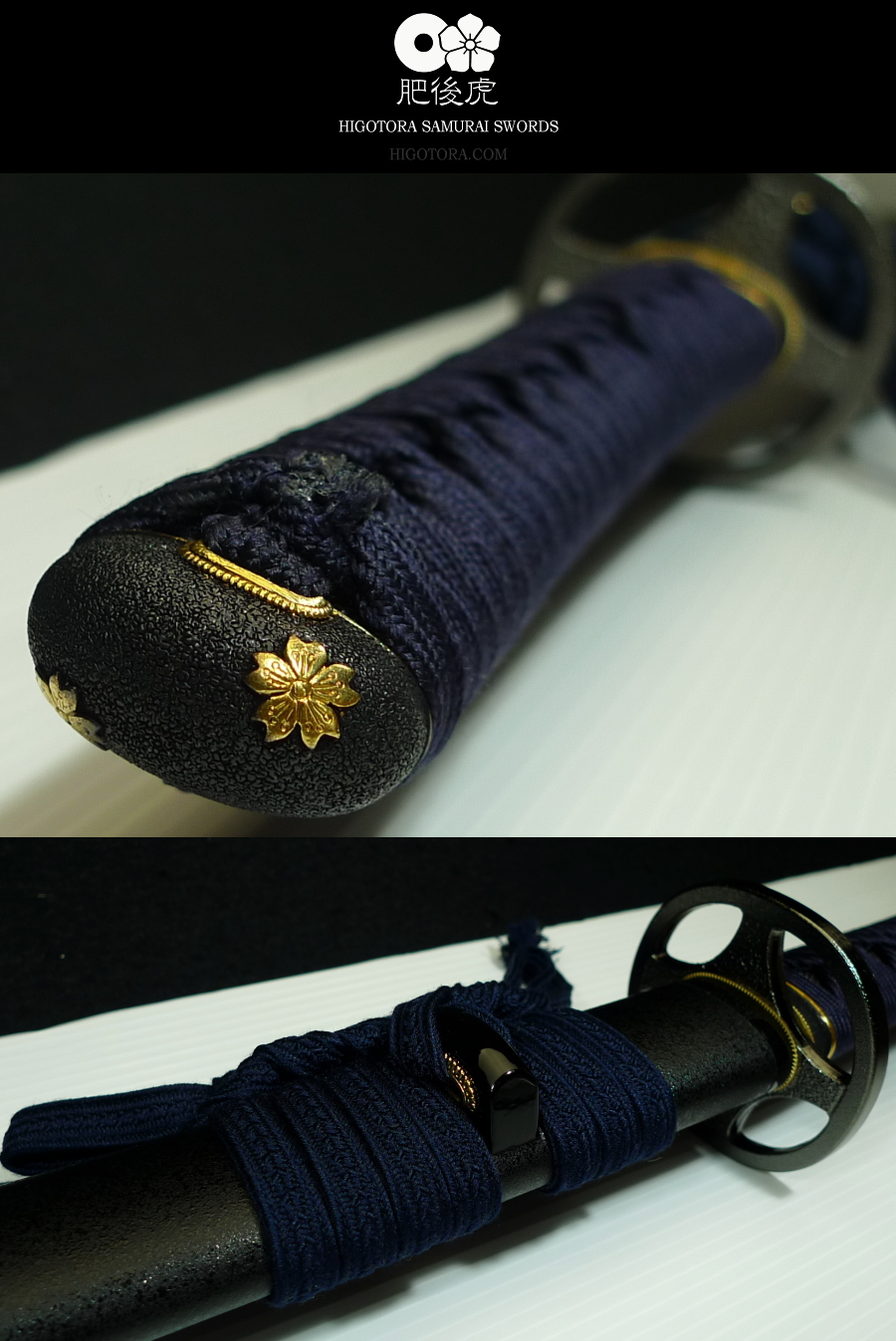 フルオーダーメイド・模擬刀・肥後虎・2尺3寸1分・本黒石目塗り・肥後桜金具
